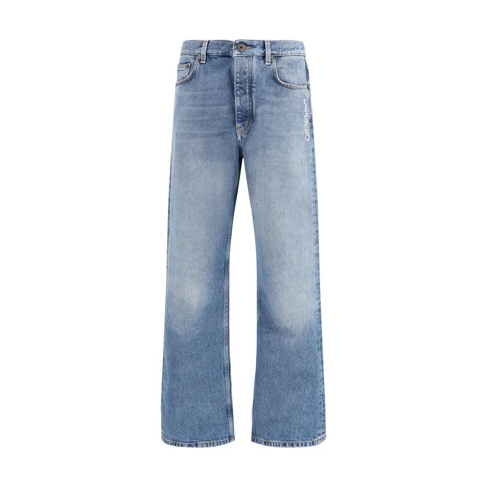 Off-White Sample Sale Off-White Blue Cotton Relaxed Fit Jeans - | Designer outlet