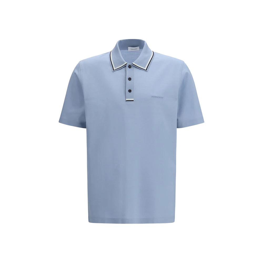 Ferragamo Sample Sale Ferragamo Blue Cotton Polo Shirt - | Designer outlet
