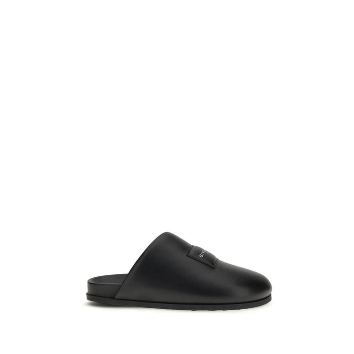 Givenchy Black Calf Leather Bos Taurus Mules