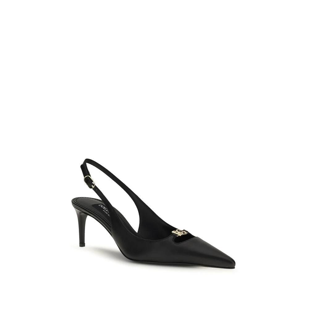 Dolce & Gabbana Sample Sale Dolce & Gabbana Black Calf Leather Bos Taurus High Heel Pumps - | Designer outlet