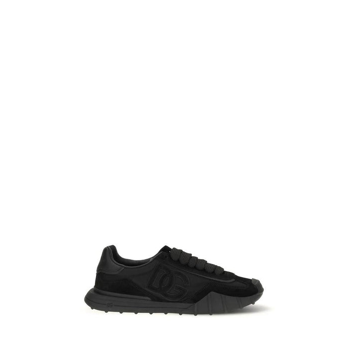 Dolce &amp; Gabbana Sample Sale Dolce &amp; Gabbana Black Calf Leather Bos Taurus Athletic Sneakers - | Designer outlet