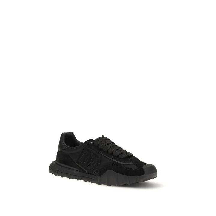 Dolce &amp; Gabbana Sample Sale Dolce &amp; Gabbana Black Calf Leather Bos Taurus Athletic Sneakers - | Designer outlet