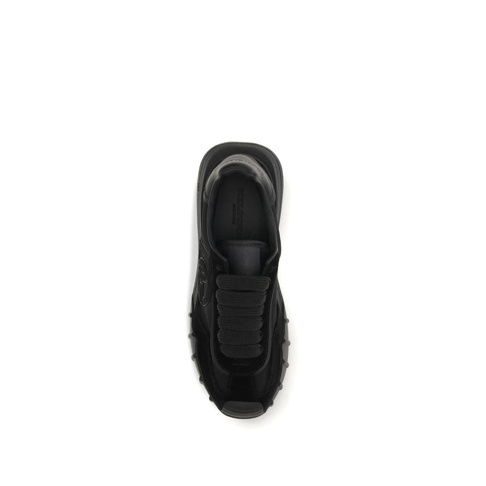 Dolce &amp; Gabbana Sample Sale Dolce &amp; Gabbana Black Calf Leather Bos Taurus Athletic Sneakers - | Designer outlet