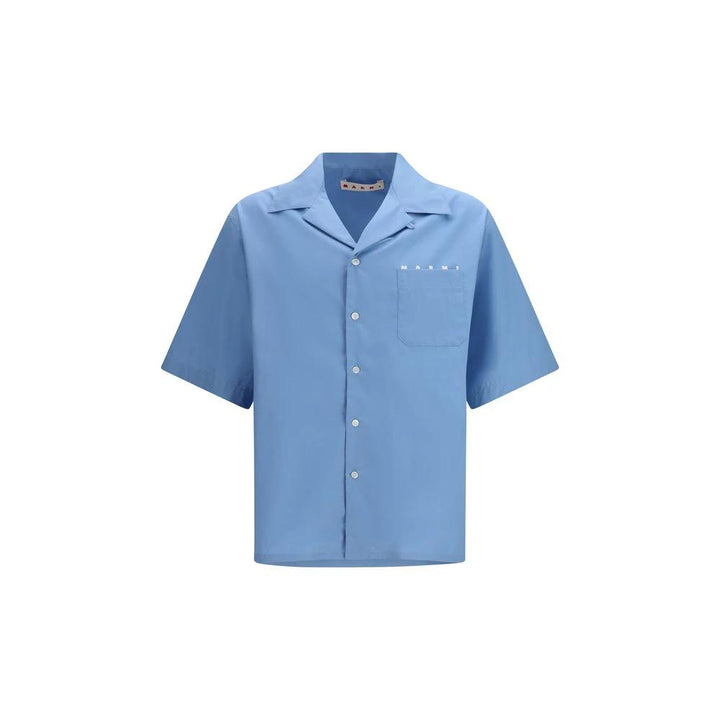 Marni Sample Sale Marni Blue Cotton Shortsleeve Shirt - | Designer outlet