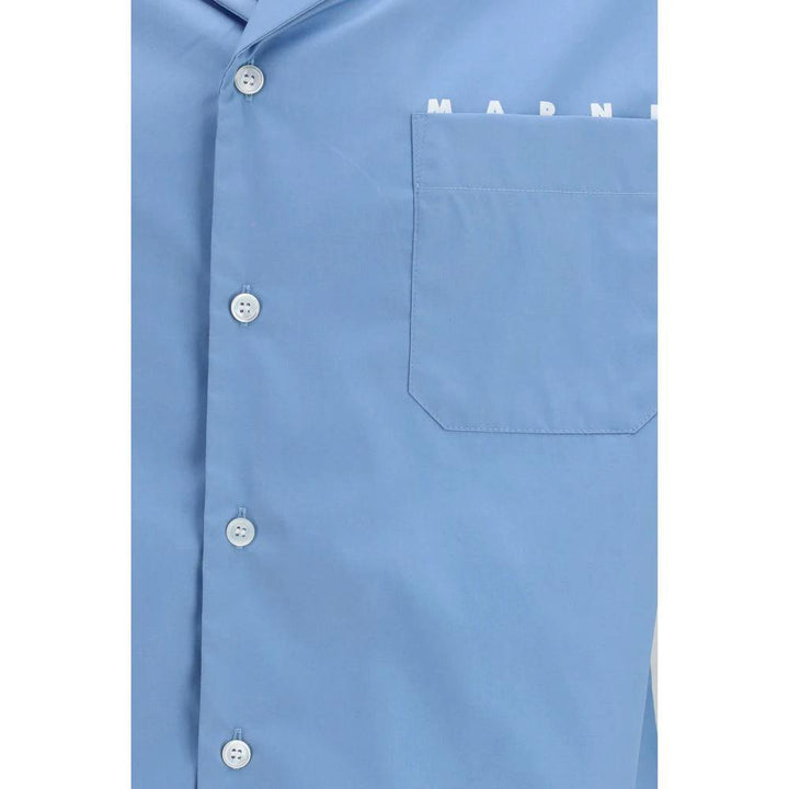 Marni Sample Sale Marni Blue Cotton Shortsleeve Shirt - | Designer outlet