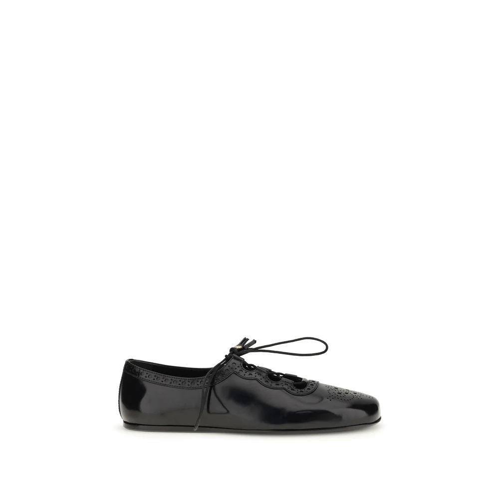 Church's Sample Sale Church's Black Calf Leather Bos Taurus Ballet Flats - | Designer outlet