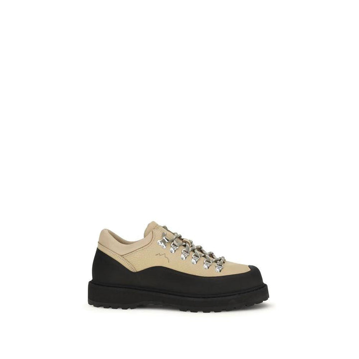 Diemme Sample Sale Diemme Beige Calf Leather Bos Taurus Lace-Up Boots - | Designer outlet