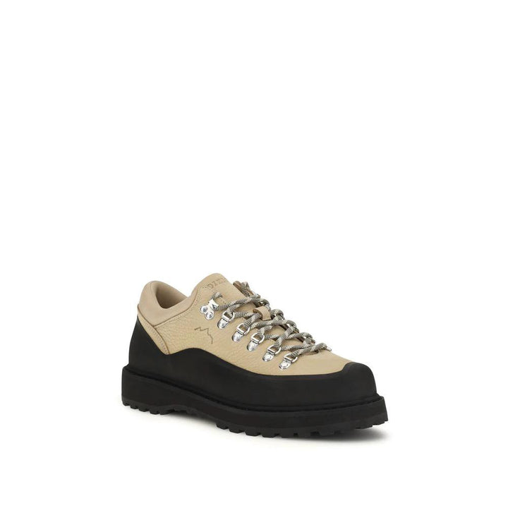 Diemme Sample Sale Diemme Beige Calf Leather Bos Taurus Lace-Up Boots - | Designer outlet