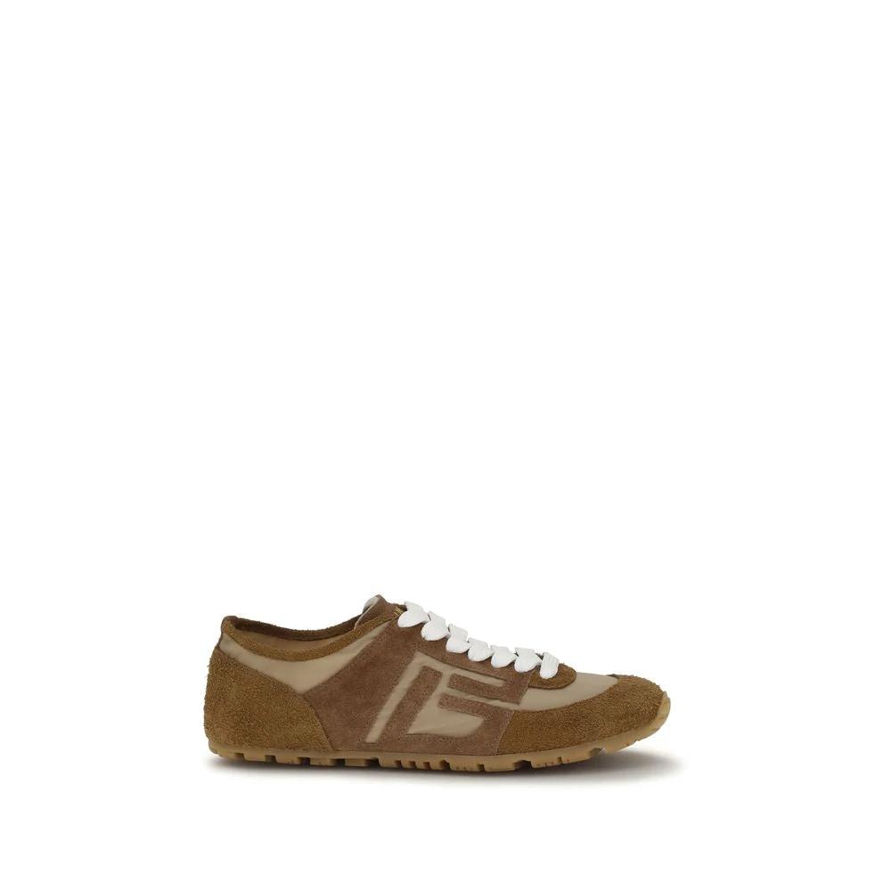 Balmain Sample Sale Balmain Beige Calf Leather Bos Taurus Athletic Sneakers - | Designer outlet