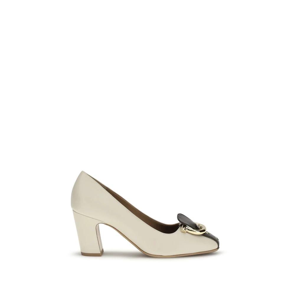 Ferragamo Sample Sale Ferragamo Beige Calf Leather Bos Taurus High Heel Pumps - | Designer outlet