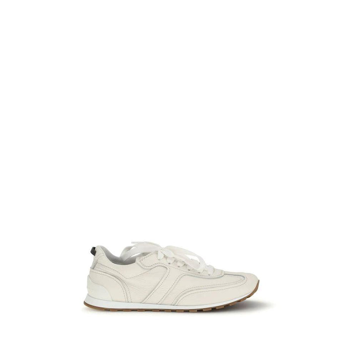 Brunello Cucinelli Sample Sale Brunello Cucinelli White Calf Leather Bos Taurus Low Top Sneakers - | Designer outlet