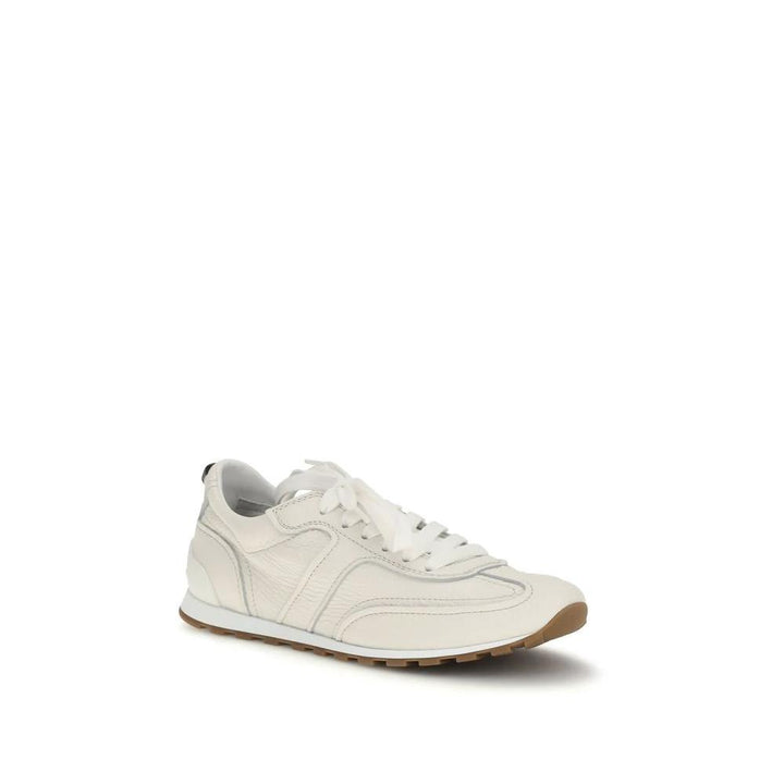 Brunello Cucinelli Sample Sale Brunello Cucinelli White Calf Leather Bos Taurus Low Top Sneakers - | Designer outlet
