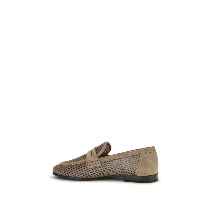 Brunello Cucinelli Sample Sale Brunello Cucinelli Beige Calf Leather Bos Taurus Slip-On Loafers - | Designer outlet