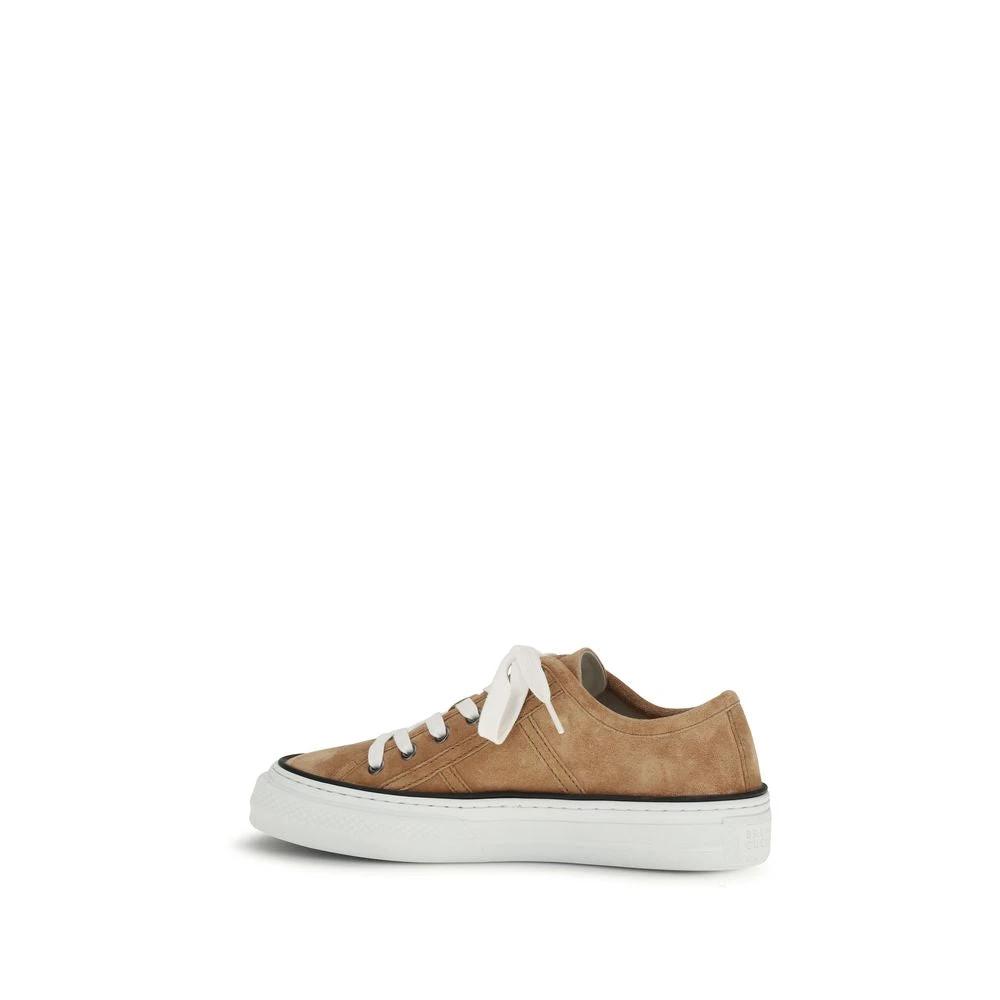 Brunello Cucinelli Sample Sale Brunello Cucinelli Beige Calf Leather Bos Taurus Low Top Sneakers - | Designer outlet