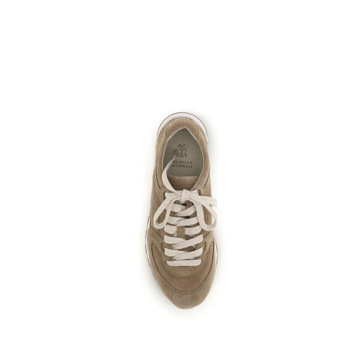 Brunello Cucinelli Sample Sale Brunello Cucinelli Beige Calf Leather Bos Taurus Low Top Sneakers - | Designer outlet