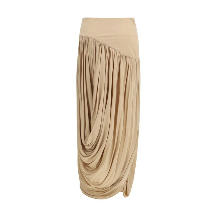 Ferragamo Beige Viscose Long Skirt