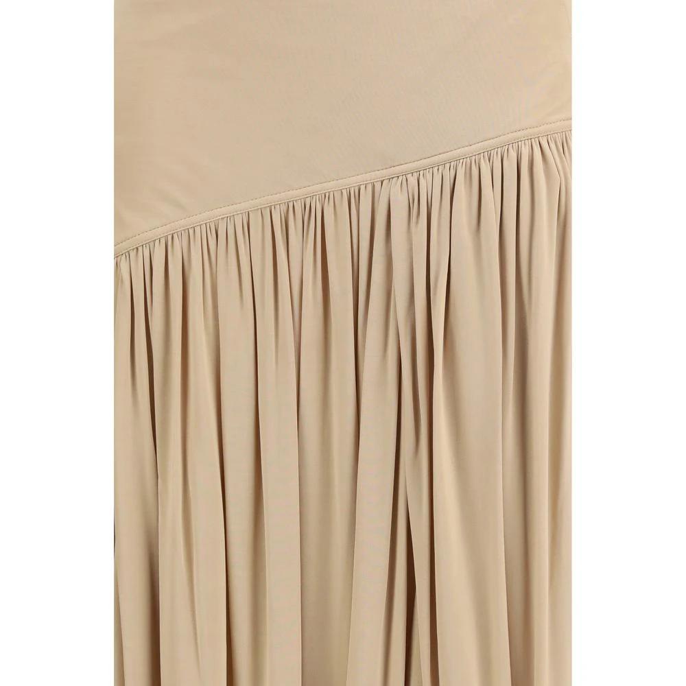 Ferragamo Beige Viscose Long Skirt