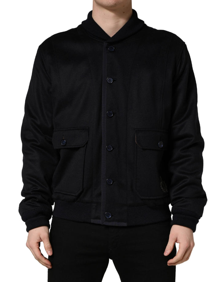 Dolce &amp; Gabbana Sample Sale Dolce &amp; Gabbana Black Cashmere Knitted Button Down Jacket - | Designer outlet