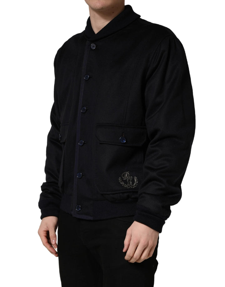 Dolce &amp; Gabbana Sample Sale Dolce &amp; Gabbana Black Cashmere Knitted Button Down Jacket - | Designer outlet