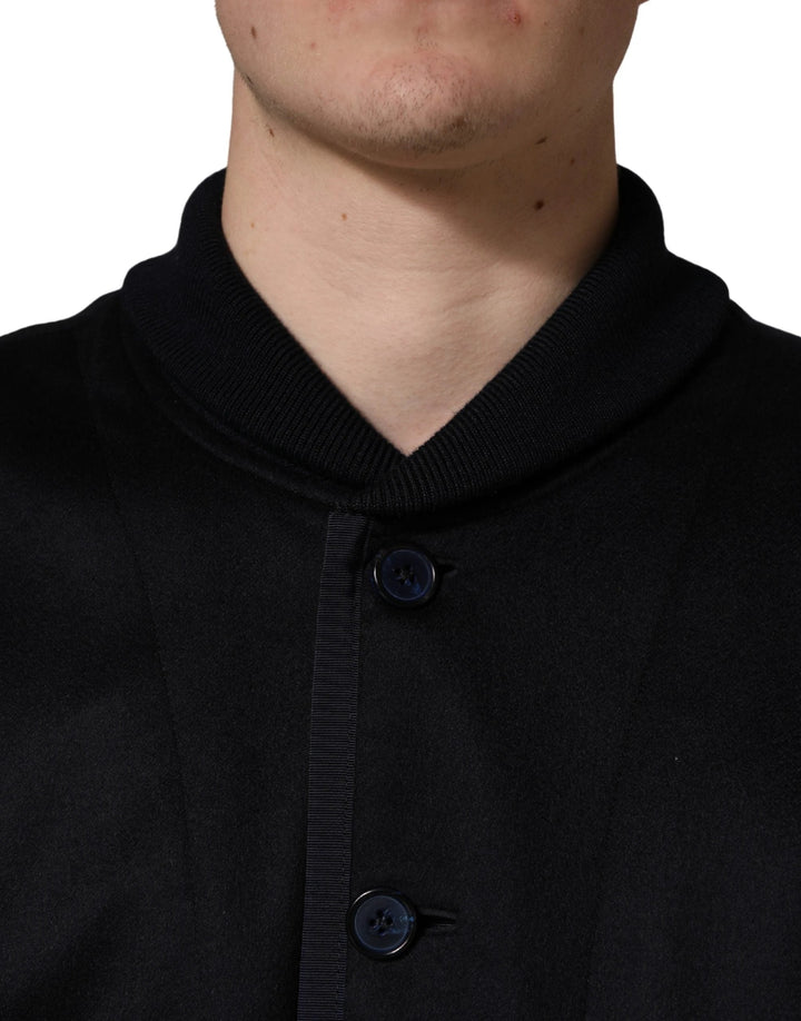 Dolce &amp; Gabbana Sample Sale Dolce &amp; Gabbana Black Cashmere Knitted Button Down Jacket - | Designer outlet
