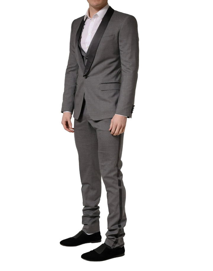 Dolce &amp; Gabbana Sample Sale Dolce &amp; Gabbana Gray Wool Single Breasted 1 Button 3PC Suit - | Designer outlet