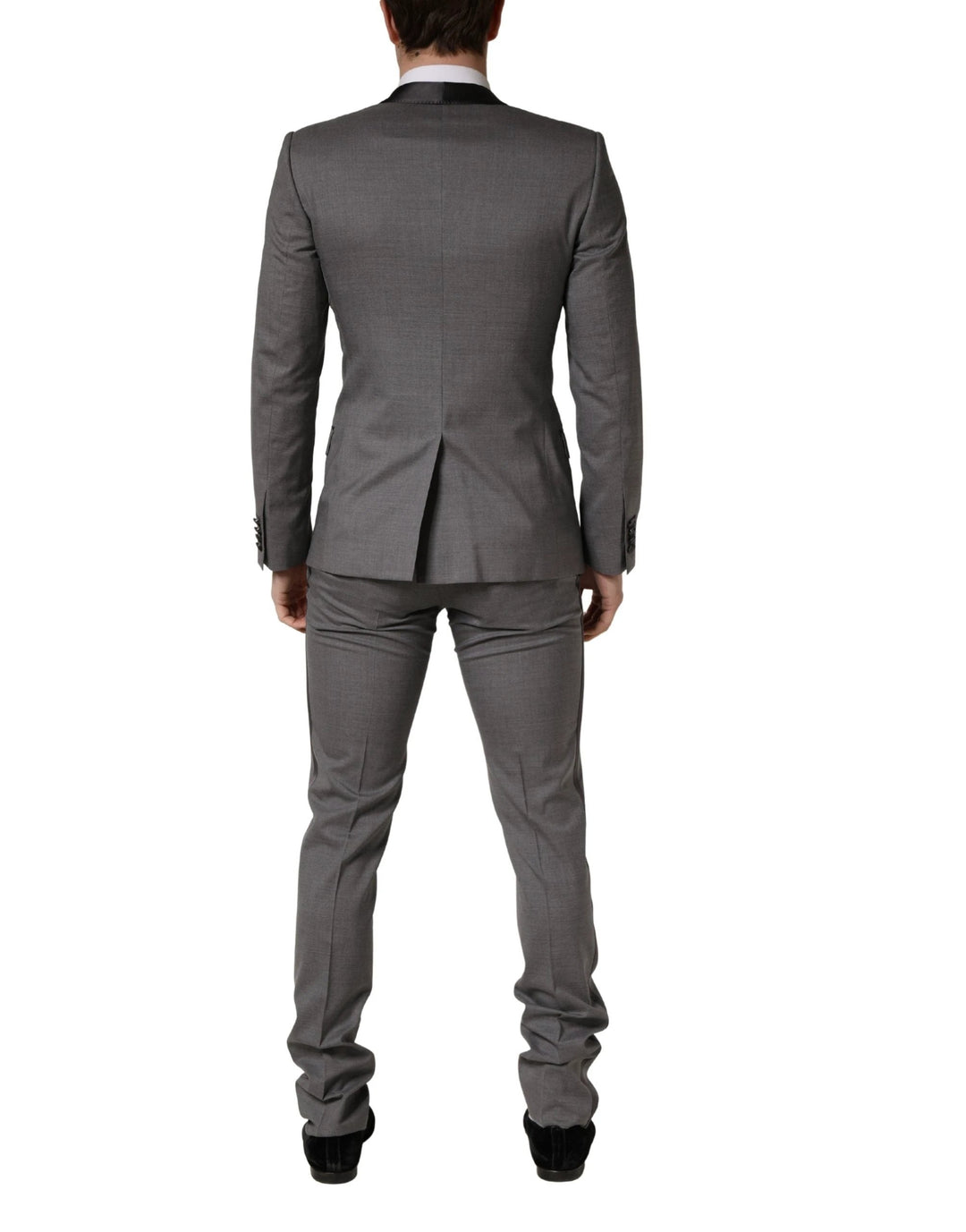 Dolce &amp; Gabbana Sample Sale Dolce &amp; Gabbana Gray Wool Single Breasted 1 Button 3PC Suit - | Designer outlet