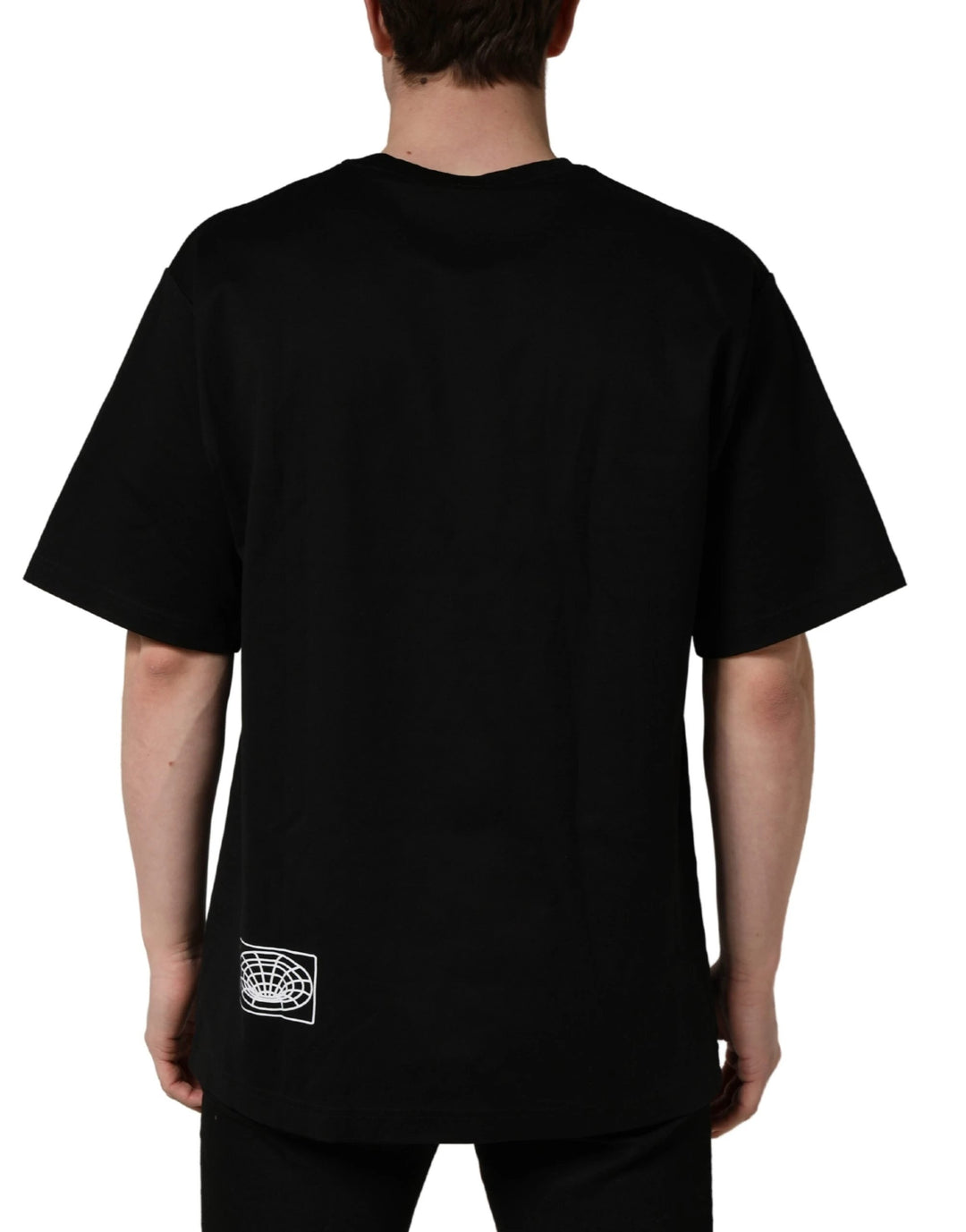 Dolce &amp; Gabbana Sample Sale Dolce &amp; Gabbana Black Logo Embroidered Men Crew Neck T-shirt - | Designer outlet