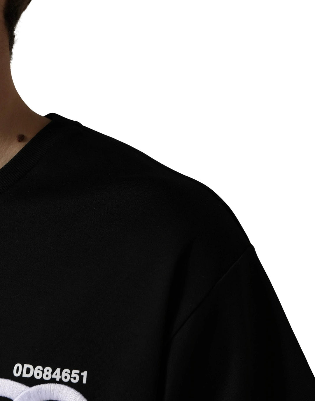 Dolce &amp; Gabbana Sample Sale Dolce &amp; Gabbana Black Logo Embroidered Men Crew Neck T-shirt - | Designer outlet