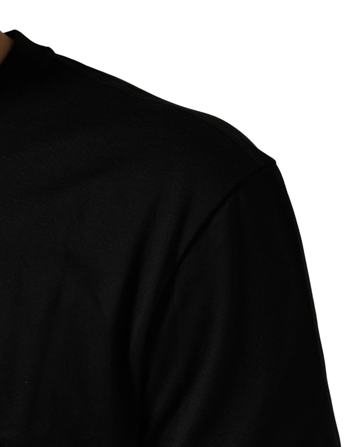 +39 MASQ Sample Sale +39 MASQ Black Logo DG Print Cotton Crew Neck T-shirt - | Designer outlet