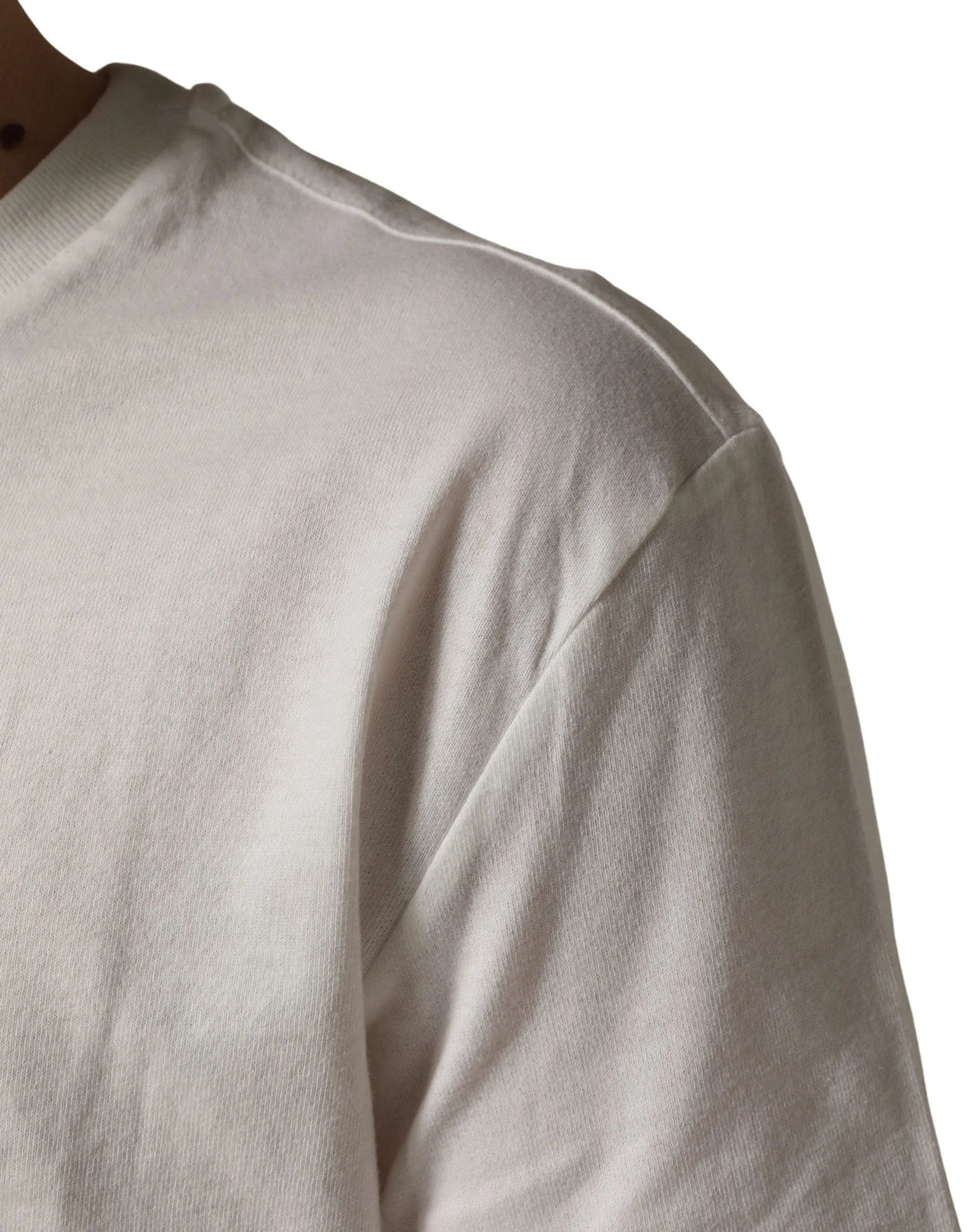 Dolce &amp; Gabbana Sample Sale Dolce &amp; Gabbana White Logo Patch Cotton Men Crew Neck T-shirt - | Designer outlet