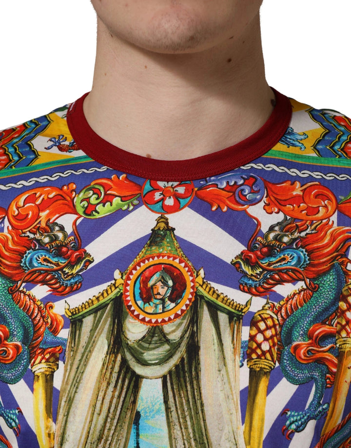 Dolce &amp; Gabbana Sample Sale Dolce &amp; Gabbana Multicolor Teatro Dei Pupi Men Long Sleeves T-shirt - | Designer outlet