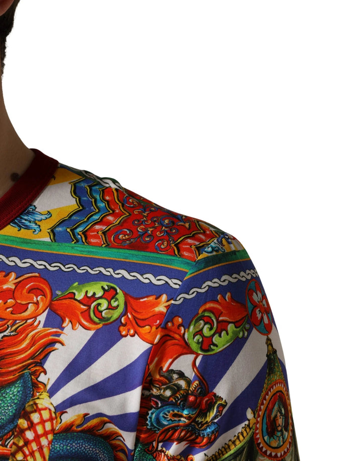 Dolce &amp; Gabbana Sample Sale Dolce &amp; Gabbana Multicolor Teatro Dei Pupi Men Long Sleeves T-shirt - | Designer outlet