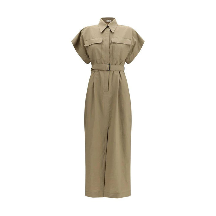 Brunello Cucinelli Sample Sale Brunello Cucinelli Beige Cotton Casual Dress - | Designer outlet