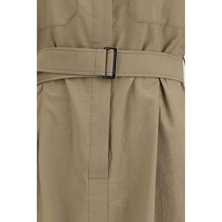 Brunello Cucinelli Sample Sale Brunello Cucinelli Beige Cotton Casual Dress - | Designer outlet