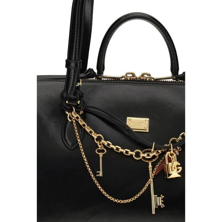 Dolce &amp; Gabbana Sample Sale Dolce &amp; Gabbana Black Calf Leather Bos Taurus Shoulder Bag - | Designer outlet