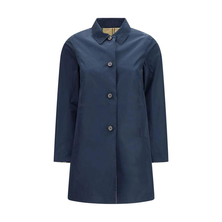 Barbour Blue Polyester Trench Coat
