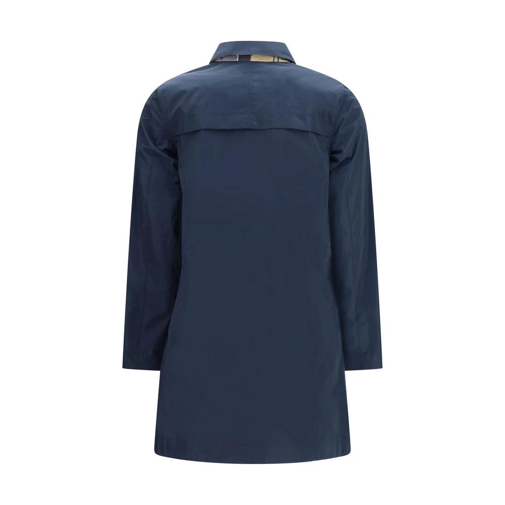 Barbour Blue Polyester Trench Coat