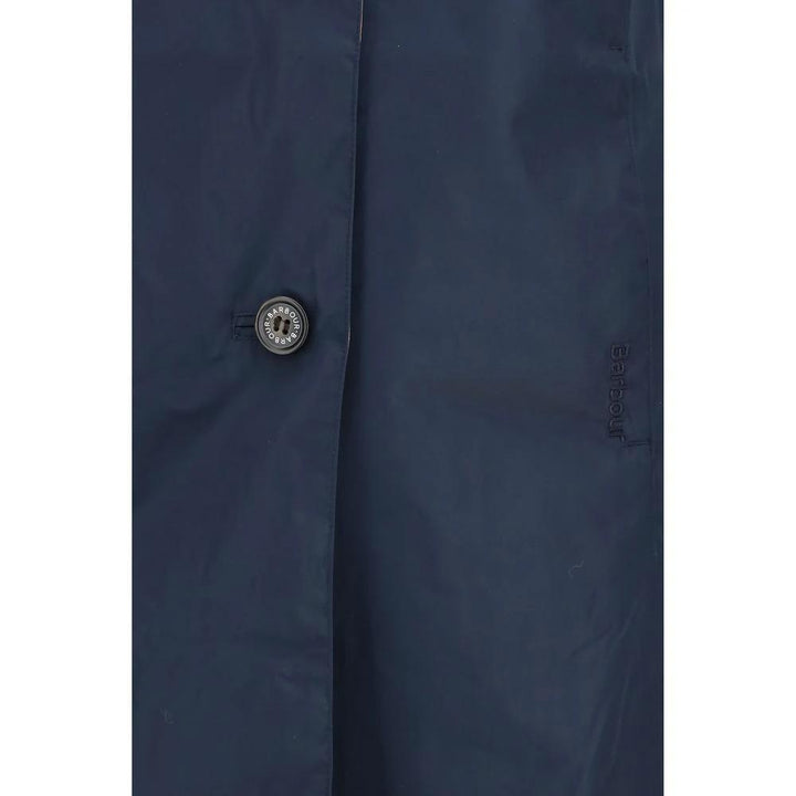 Barbour Blue Polyester Trench Coat
