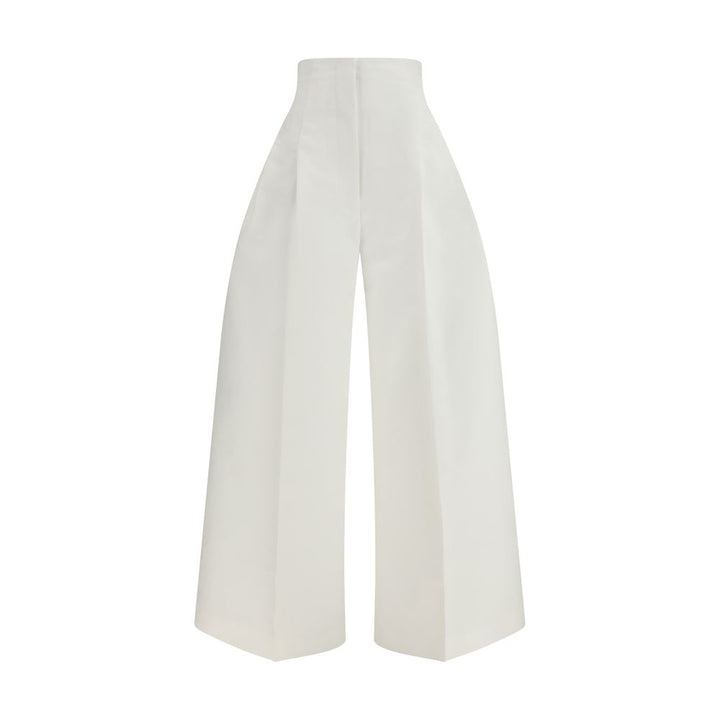 Jacquemus White Cotton Cropped Pants