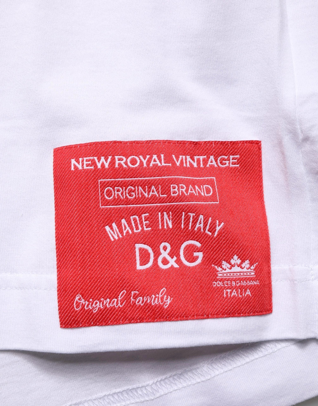 Dolce &amp; Gabbana White Cotton Short Sleeves Crew Neck T-shirt