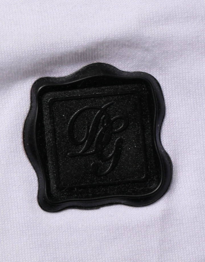 Dolce & Gabbana White Logo Patch Cotton Crew Neck T-shirt