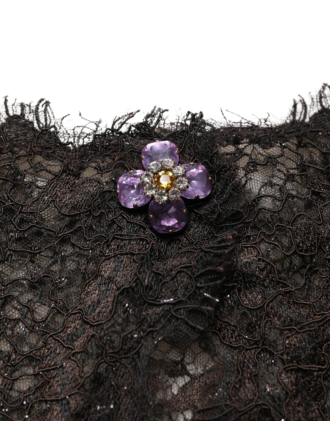 Dolce & Gabbana Black Floral Lace Sheath Long Maxi Dress