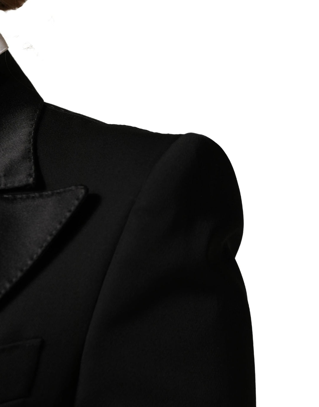 Dolce &amp; Gabbana Black Wool Single Breasted Blazer Jacket