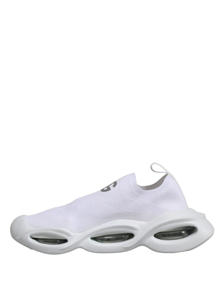 Dolce & Gabbana White Slip On Wave Low Top Sneakers Shoes