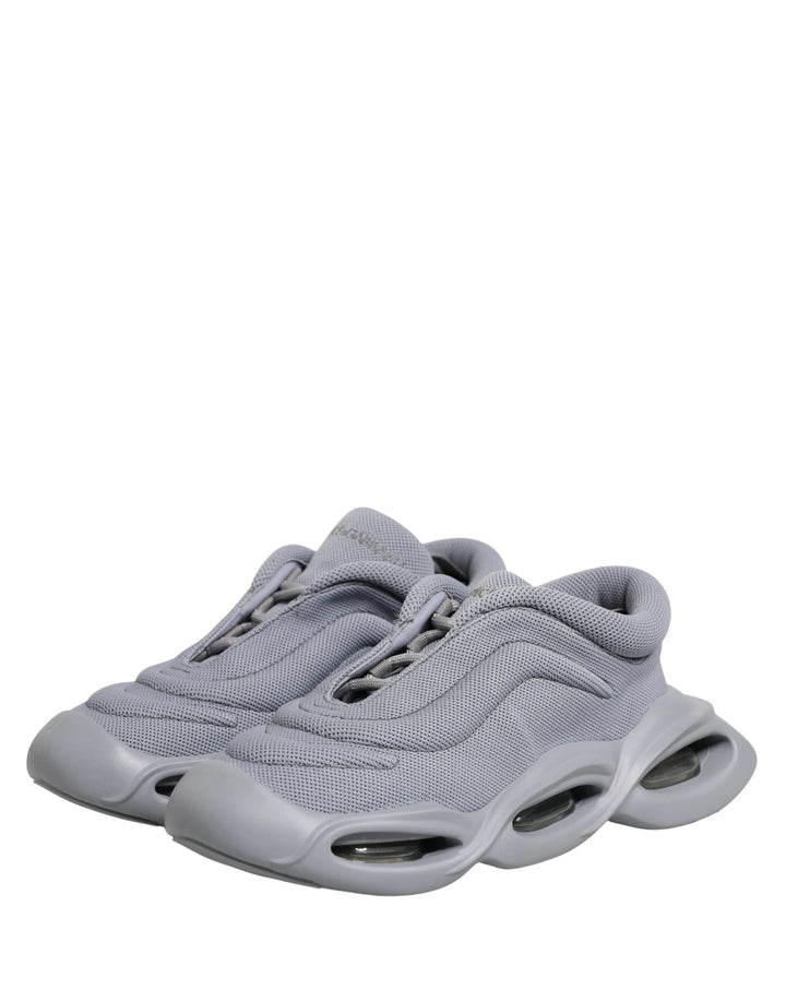 Dolce &amp; Gabbana Gray Slip On Wave Low Top Sneakers