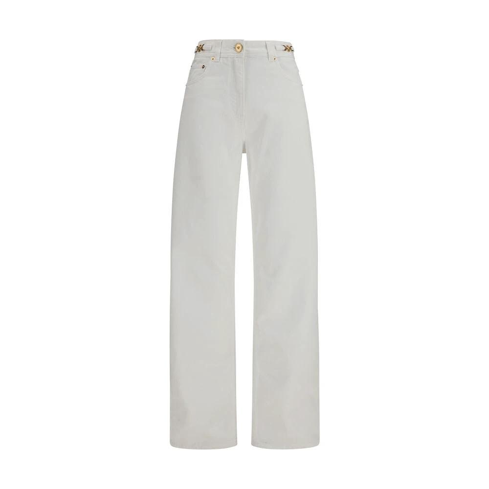 Versace Sample Sale Versace White Cotton Straight-Leg Jeans - | Designer outlet