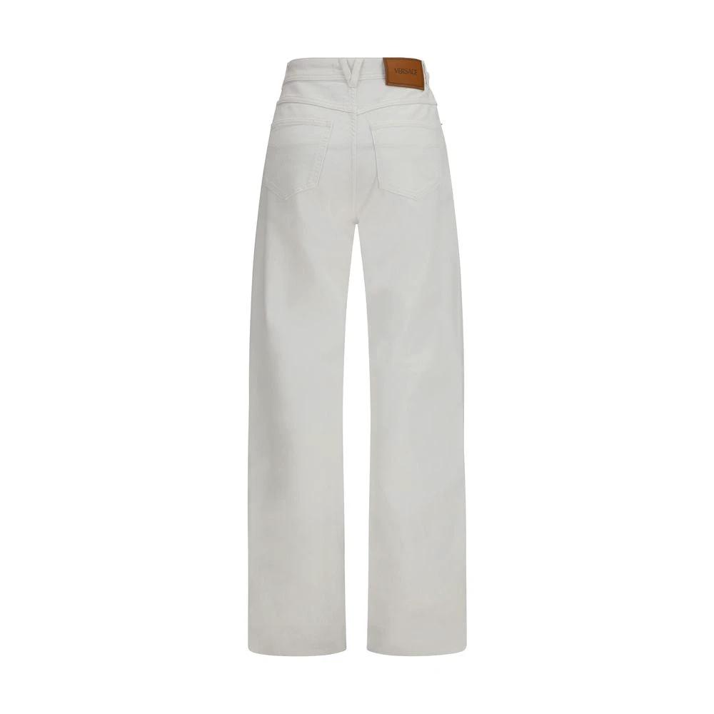 Versace Sample Sale Versace White Cotton Straight-Leg Jeans - | Designer outlet