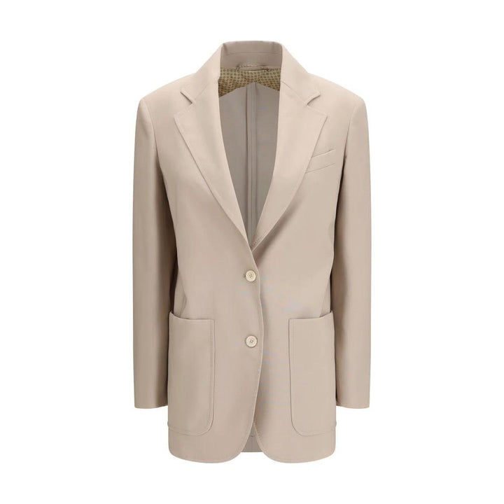 Max Mara Sample Sale Max Mara Beige Fleece Wool Blazer - | Designer outlet