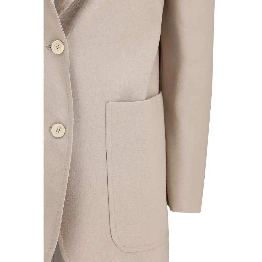 Max Mara Sample Sale Max Mara Beige Fleece Wool Blazer - | Designer outlet