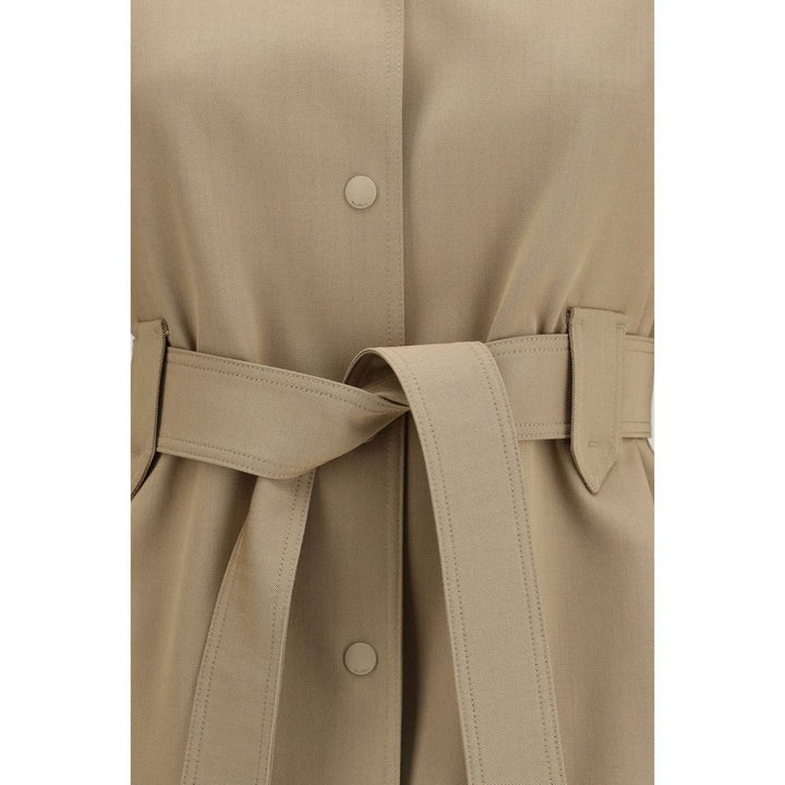 Max Mara Brown Fleece Wool Coat
